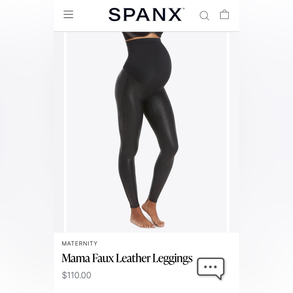 SPANX Faux Leather Maternity Leggings